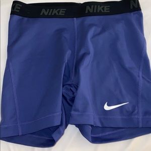 Blue Nike Pro Shorts